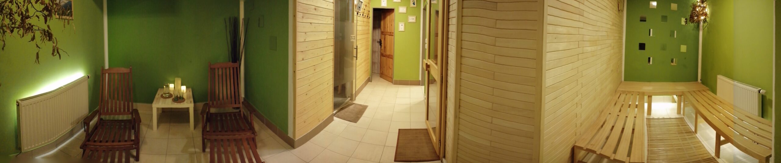 prostor pro odpočinek po sauně